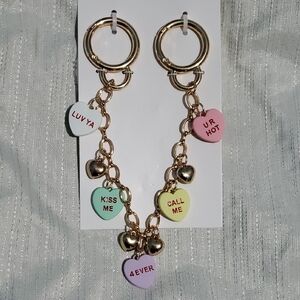 Valentine Conversation Heart Bag Charm Chain